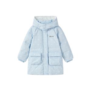 Детская пуховая куртка с капюшоном и утеплителем Disney, синий