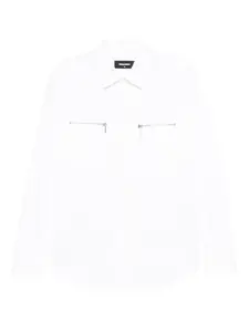 Рубашка с карманом на молнии Dsquared2, белый