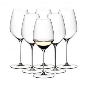 RIEDEL КОМПАНИЯ ПО ПРОИЗВОДСТВУ БОКАЛОВ для вина Бокал для белого вина Riesling Gläser Veloce 570 мл, набор из 6 штук, прозрачный Riedel The Wine Glass Company, прозрачный