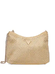 Сумка-тоут Zalina размера мини с логотипом Guess Usa, золотистый