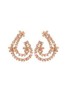 Faina Женские серьги-гвоздики из розового золота фиолетового цвета