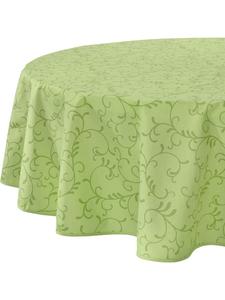 Erwin Müller Скатерть из смесовой хлопчатобумажной ткани светло-зеленого цвета для обеденного стола