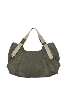 Сумка-тоут среднего размера с логотипным ремнём Borbonese, серый