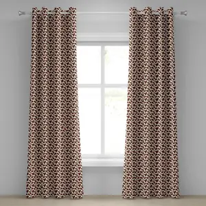 Шторы ABAKUHAUS с люверсами и принтом коровы, коровья кожа с коричневыми пятнами, камуфляжный рисунок Фермерские коровы и быки, декоративные двухпанельные шторы, 280 см x 175 см, светло-желто-коричневый цвет