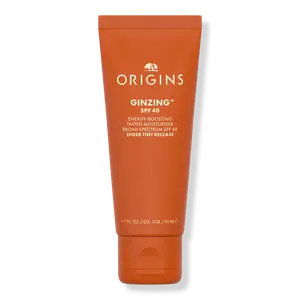 Увлажняющий тонирующий крем Ginzing SPF 40, придающий коже энергию. Origins