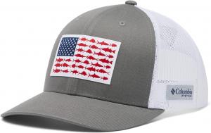 Columbia Unisex PFG Fischflagge Mesh бейсболка - High Cap, Titanium/White