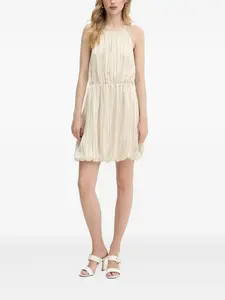 Полосатое платье мини с вырезом халтер Armani Exchange, нейтральный