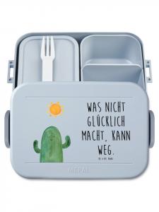 Mr. & Mrs. Panda Хлебница с изображением кактуса и солнца, надписью пастельно-голубого цвета