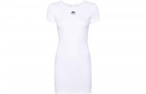 Органическая хлопковая футболка-платье Marine Serre Белая