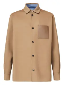 Куртка-рубашка с накладными карманами LOEWE, коричневый