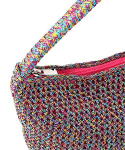 сумка-шоппер с металлическим шнуром и двухсторонней ручкой