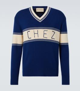 Шерстяной и хлопковый свитер Chez Valentino, Grandala/ Burro