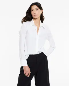 Женская приталенная рубашка с длинным рукавом System Action, белый