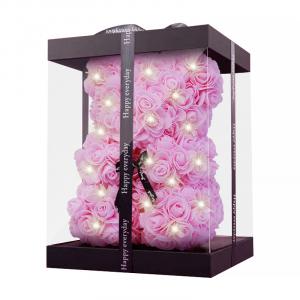 Искусственный цветок плюшевый мишка кукла Barbne, розовый