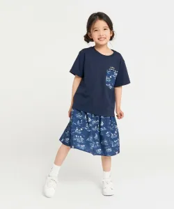 Футболка с коротким рукавом и карманом с морским гавайским узором Comme Ca Ism, цвет Navy