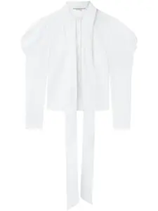 Рубашка с объемными рукавами и бантом STELLA MCCARTNEY, белый