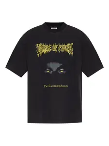 Футболка с графическим принтом VETEMENTS, черный