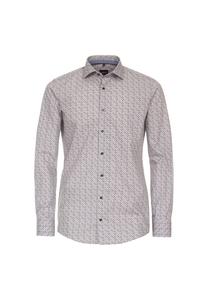 Рубашка с деловым принтом современный крой Venti, коричневый