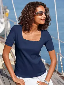 Рубашка с короткими рукавами в стиле casual Looks "Shirt", цвет морской волны