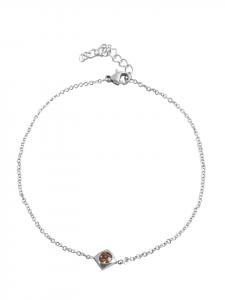 Adeliás Женский браслет на лодыжку - из нержавеющей стали серебристого цвета