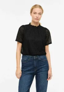 Блузка mit kurzen armeln vimoka stehkragen Vila, Black