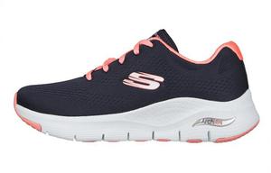 Skechers Arch Fit Lifestyle Shoes Women's Low-top Navy Blue/pink/white