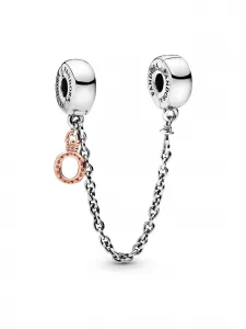 Подвеска в виде короны и предохранительной цепочки Pandora, серебро/золото