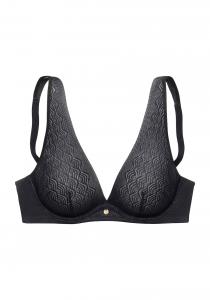 Треугольный бюстгальтер LASCANA, черный