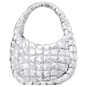 COS Полиэстеровая облачная сумка через плечо мини женская серебристая, Silver