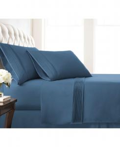 Элегантный плиссированный комплект постельного белья 21 дюйм, очень глубокий, с карманами, размер Full Southshore Fine Linens, Coronet Blue