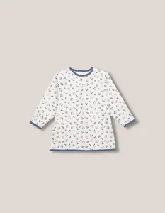 Детский нагрудник с длинными рукавами неотбеленный Gocco, желтый