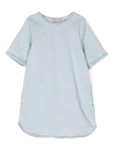 Stella McCartney Kids джинсовое платье с логотипом, синий