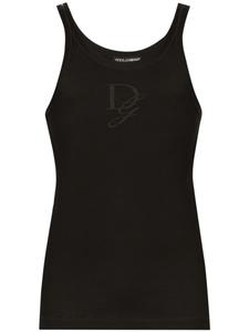 Dolce & Gabbana топ с круглым вырезом, черный