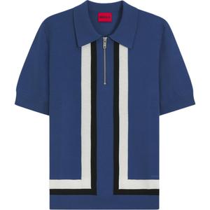 HUGO BOSS SS25 Вязаный свитер мужской синий