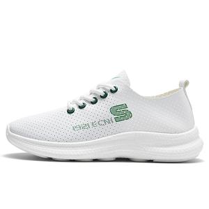 DOUBLE STAR 88 Амортизирующие противоскользящие и износостойкие низкие кеды женские бело-зеленые, цвет White Green