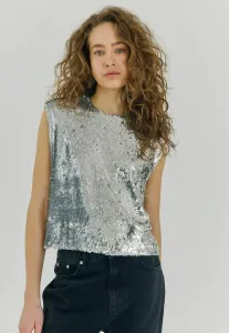 Футболка с принтом эммы Norr, Silver