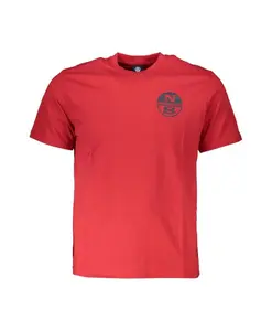 Красная футболка с круглым вырезом и логотипом North Sails, красный