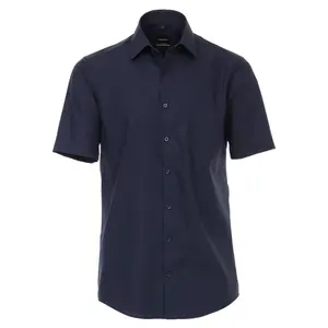 Деловая рубашка VENTI "Деловая рубашка VENTI с коротким рукавом однотонная", синий