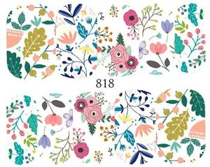 Водные наклейки для ногтей - №818, Raisin