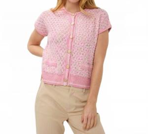 Кардиган с коротким рукавом в розовом цвете ESQUALO
