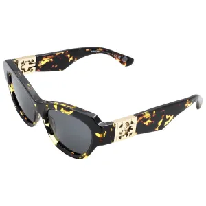 Солнцезащитные очки BURBERRY BE 4423 410687 Темно-зеленый/Серый, полиамид, стандартная модель, Dark Havana