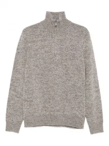 Свитер на молнии с высоким воротником Barena, серый