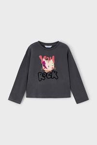 Хлопковый лонгслив Mayoral, серый