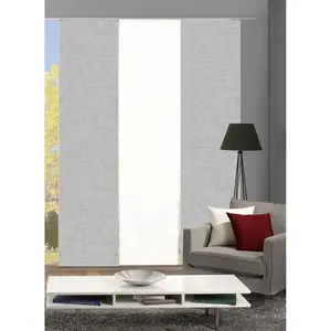 Раздвижная штора PIVE набор из 3 штук Панельная каретка 3 шт. комплект раздвижных штор с цифровой печатью PIVE Home Wohnideen, серебристый