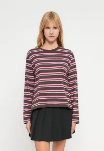 Футболка с длинными рукавами onlmay life stripe Only, Chocolate Martini/Wild Orchid/Birch