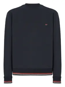 Свитер с круглым вырезом и вышитой отделкой Missoni, синий