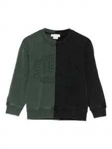 Двухцветная толстовка с логотипом Stella McCartney Kids, черный