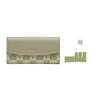 VANESSA HOGAN Женский абрикосовый клатч кошелек для монет из ПВХ, Green