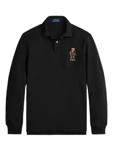 Рубашка поло с длинными рукавами POLO RALPH LAUREN, черный