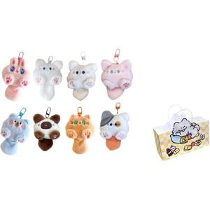 Очаровательный кошачий брелок плюшевый кукла подвеска высота 10см CHUNTUSHU, Family Portrait[8 Pack][Happy Shopping Bag]